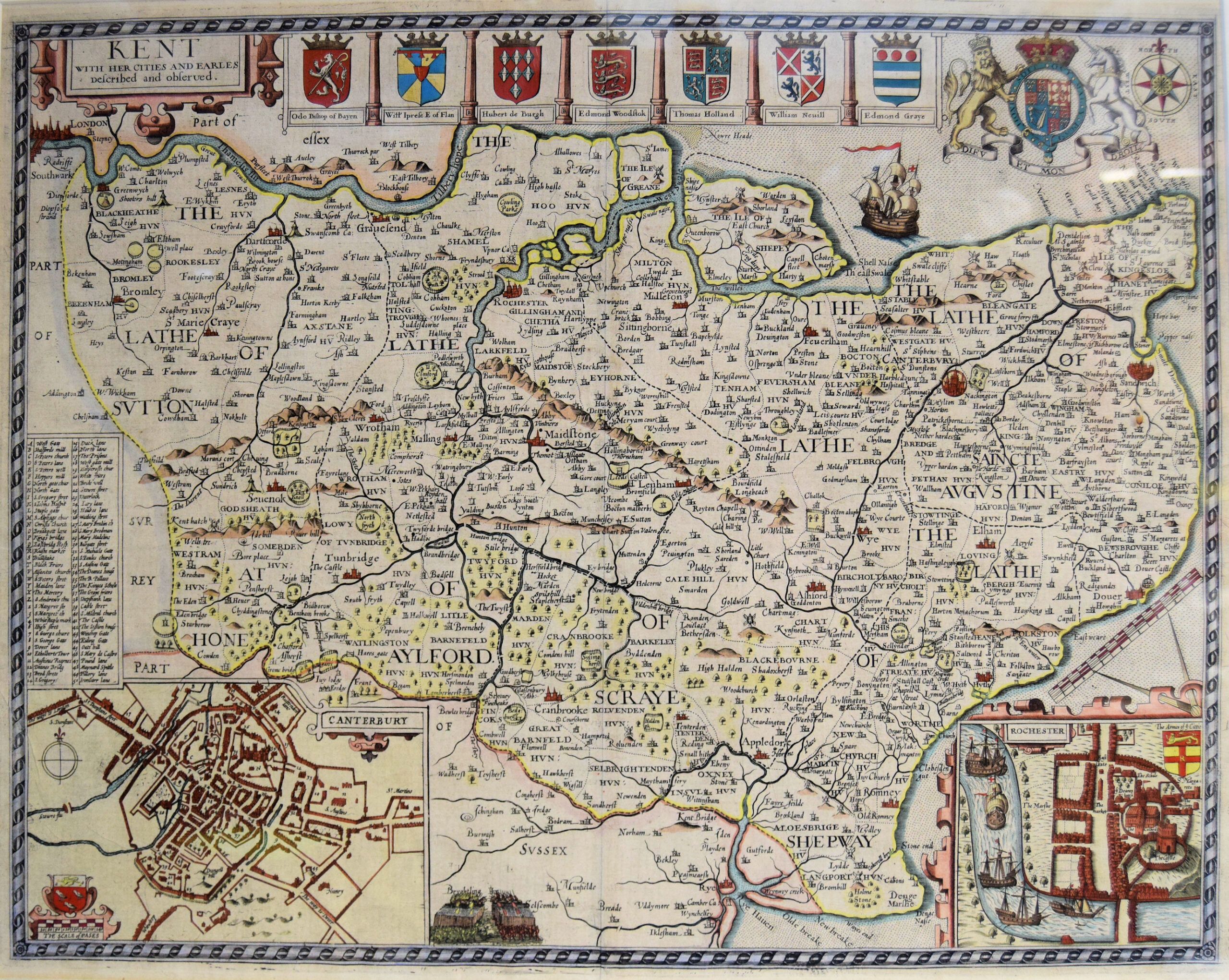KENT WITH HER CITIES AND EARLES DESCRIBED AND OBSERVED..