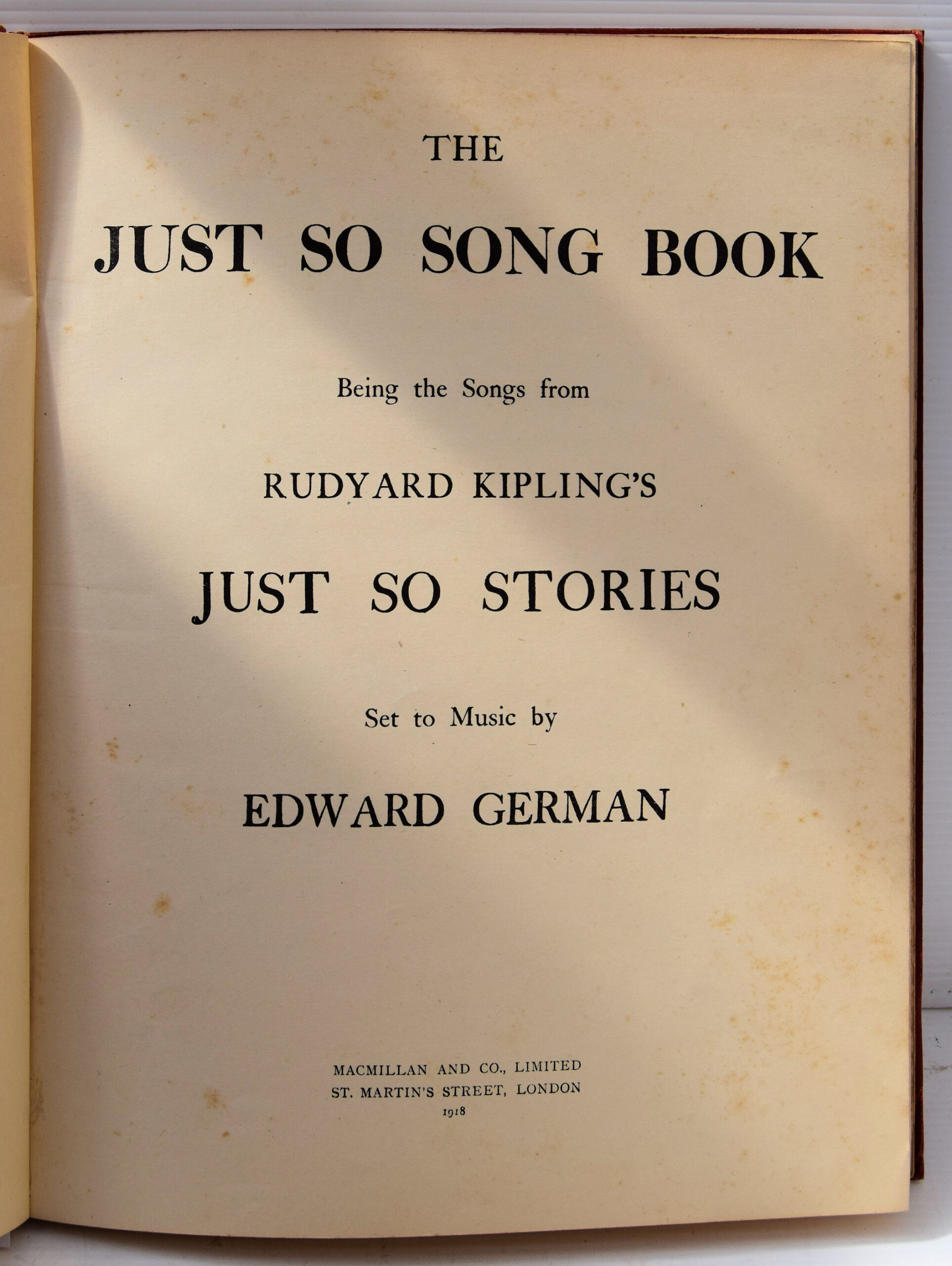 THE JUST SO SONG BOOK - Image 4