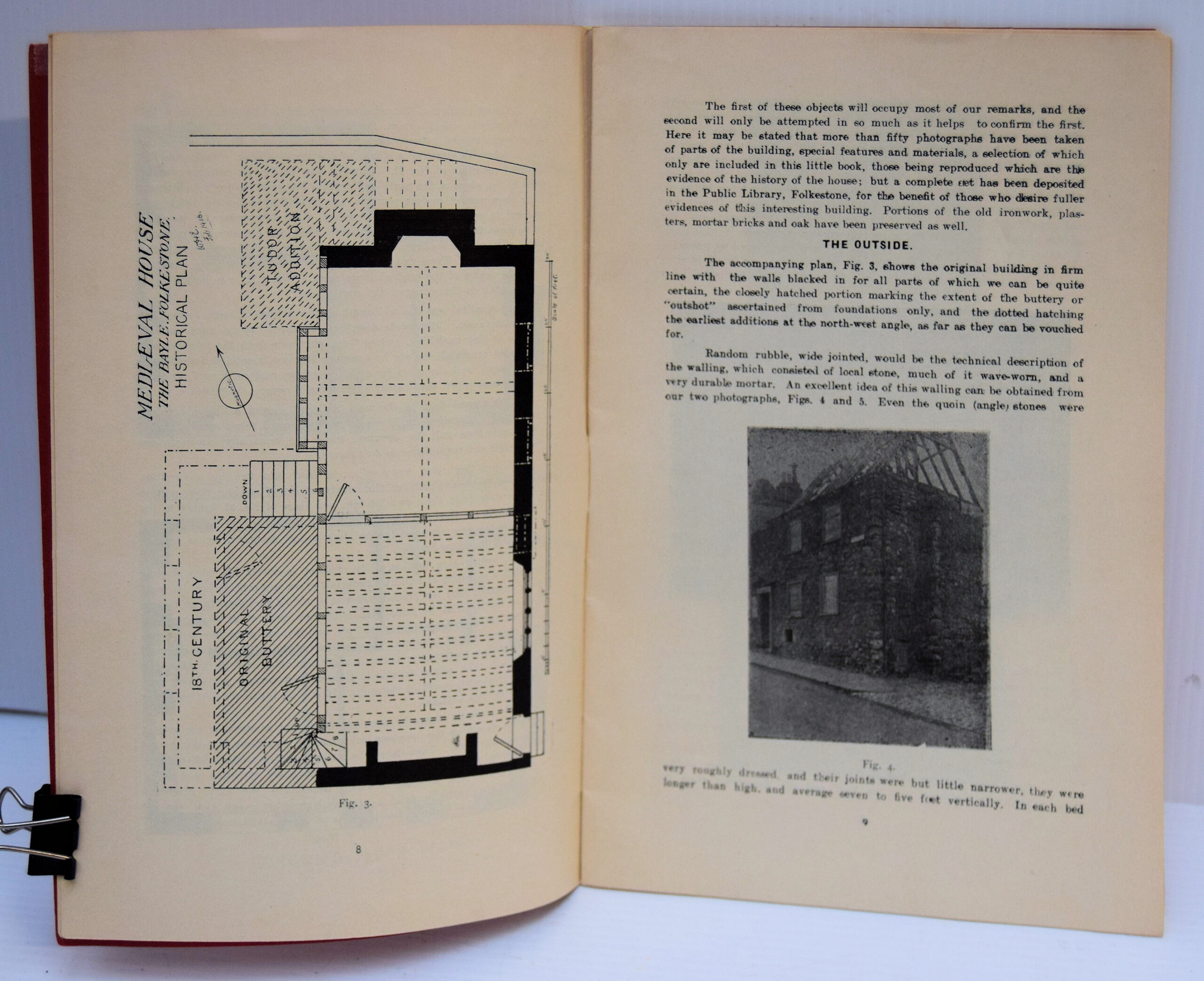 A RECORD OF A MEDIAEVAL HOUSE WHICH UNTIL 1916 STOOD ON THE BAYLE, FOLKESTONE. - Image 3