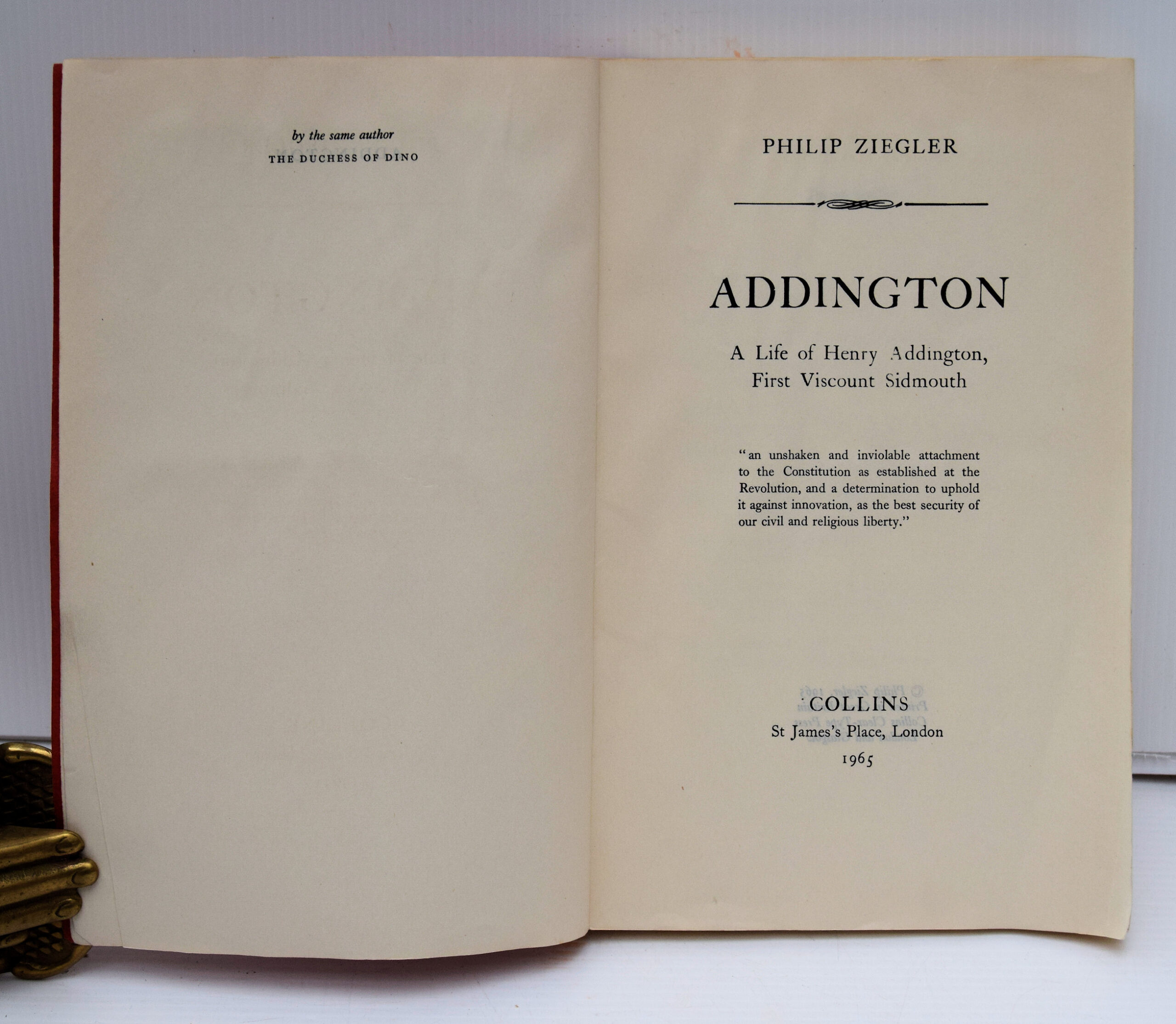 ADDINGTON. A LIFE OF HENRY ADDINGTON, FIRST VISCOUNT SIDMOUTH. - Image 2