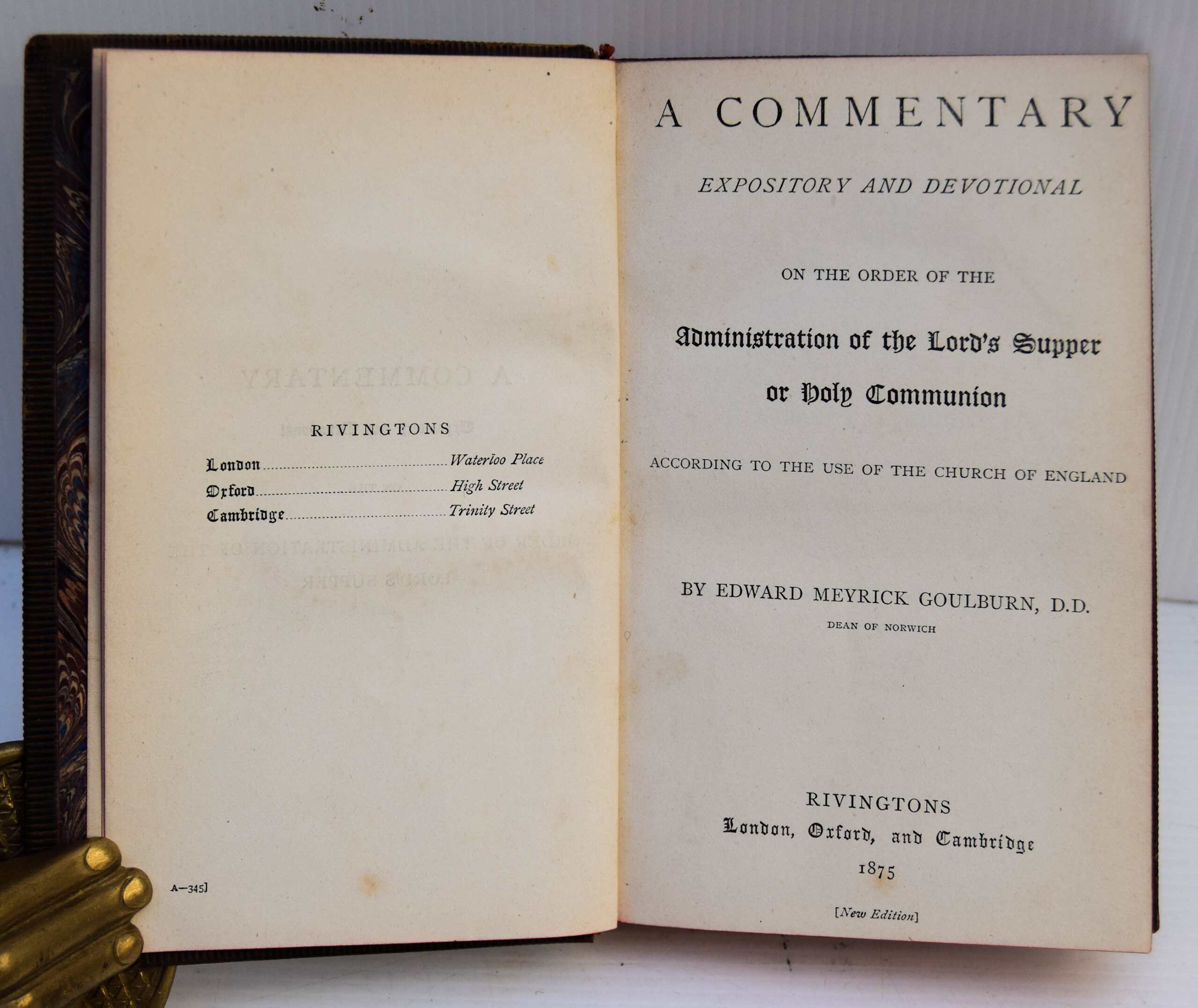 A COMMENTARY EXPOSITORY AND DEVOTIONAL ON THE ORDER OF THE ADMINISTRATION OF THE LORD'S SUPPER OR HOLY COMMUNION ACCORDING TO THE USE OF THE CHURCH OF ENGLAND. - Image 2